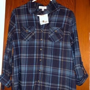 NWT Flannel button up